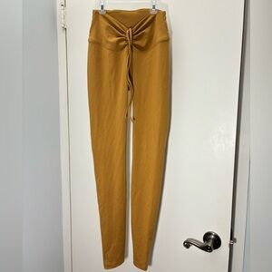 NEW Victoria’s Secret PINK sz XS Active Leggings adjustable ruched camel tan